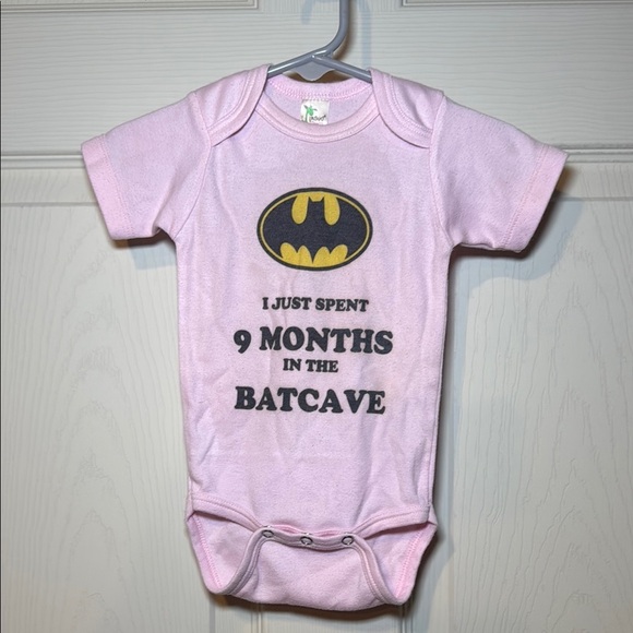 Pink Batman Baby Onesie - Picture 1 of 6